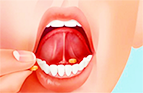рассасывание лекарства под языком