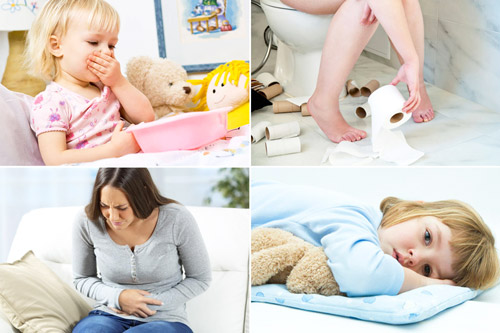 симптомы ротовирусной болезни:рвота, частый стул, боли в животе и слабость