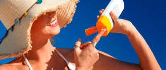 использование защитного крема от солнца