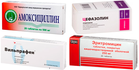 препараты для лечения бактериального бронхита: Амоксициллин, Цефазолин и др.